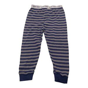 Sleep Tight Pajama Pants Grey & Blue Baby Girl Sz 24M Striped Elastic Waistband
